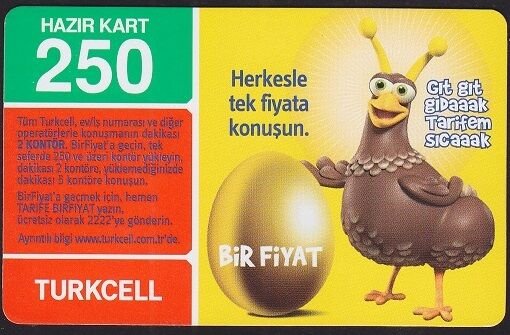 Turkcell Hazır Kart 250 Kontör 2010