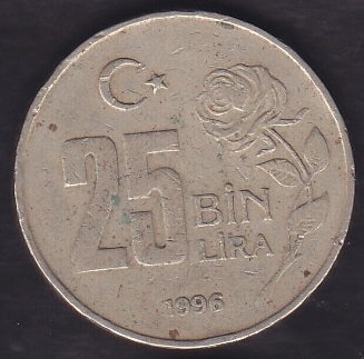 1996 Yılı 25000 Lira