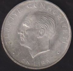 1960 Yılı 10 Lira - Hakimiyet Milletindir İhtilal Gümüş ( 15 Gram )