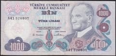 6.Emisyon 1.Tertip 1000 Lira A41 320807 Çok Temiz