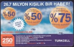 Turkcell Hazır Kart 250 Kontör 2007