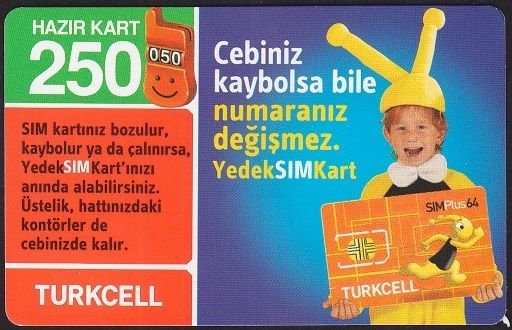 Turkcell Hazır Kart 250 Kontör 2009