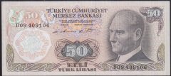 6.EMİSYON 1.TERTİP 50 LİRA D09 409106 ÇÇT +