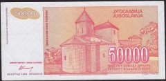 Yugoslavya 50000 Dinar 1994 Ççt Çilaltı