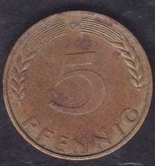 Almanya 5 Pfennig 1969