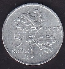 1977 Yılı 5 Kuruş