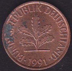 Almanya 2 Pfennig 1991 A