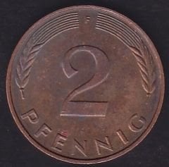 Almanya 2 Pfennig 1989 F