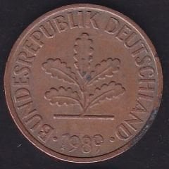 Almanya 2 Pfennig 1989 G