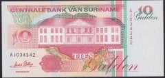 Suriname 10 Gulden 1996 Çil Pick 137b
