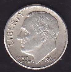 Amerika 1 Dime 1962 Gümüş