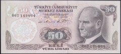 6.EMİSYON 1.TERTİP 50 LİRA H67 149864 ÇİL