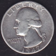 Amerika Çeyrek Dolar 1947 Gümüş