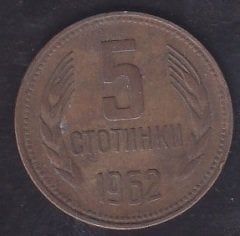 Bulgaristan 5 Stotinka 1962