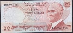 6.EMİSYON 4.TERTİP 20 LİRA I33 783330 ÇİLALTI ÇİL