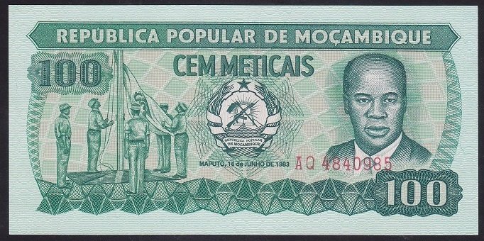 Mozambik 100 Meticais 1983 ÇİL Pick 130a