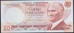 6.EMİSYON 4.TERTİP 20 LİRA I23 235346 ÇÇT ÇİLALTI