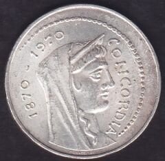 İtalya 1000 Liret 1970 Gümüş Hatıra para 100. Yıldönümü - İtalya'nın başkenti Roma