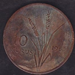 1961 Yılı 10 Kuruş