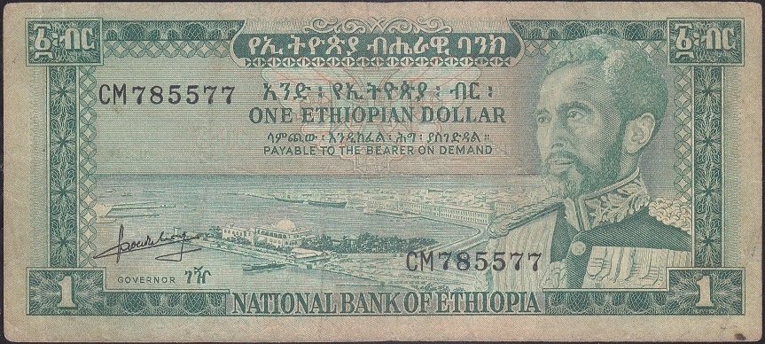 Etiyopya 1 Dolar 1966 Çok Temiz Pick 25
