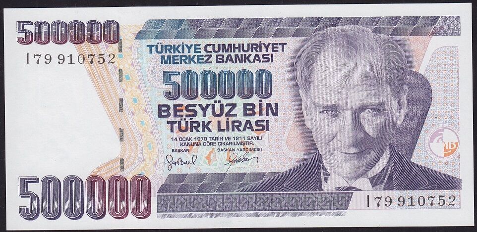 7.Emisyon 4.Tertip 500000 Lira I79 910752 Çilaltı Çil