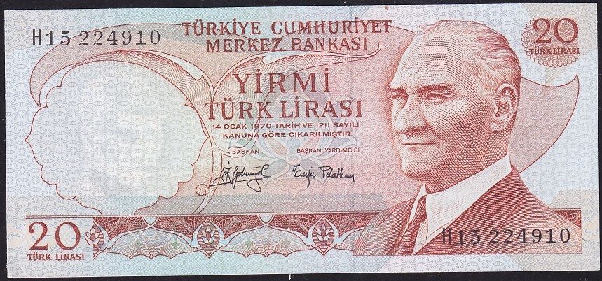 6.Emisyon 3.Tertip 20 Lira H15 224910 Çilaltı Çil