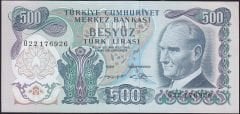 6.Emisyon 2.Tertip 500 Lira O22 176926 Ççt Çilaltı