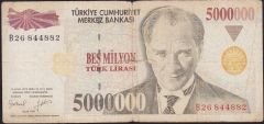 7.Emisyon 5 000 000 Lira B26 844882 Temiz