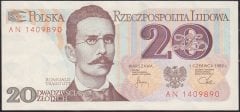 Polonya 20 Zloty 1982 Çilaltı Çil