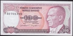 7.Emisyon 2.Tertip 100 Lira F50 701399 Çok Çok Temiz+