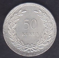 1947 YILI 50 KURUŞ GÜMÜŞ