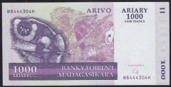 MADAGASKAR 1000 ARİARY 5000 FRANCS 2004 ÇİL