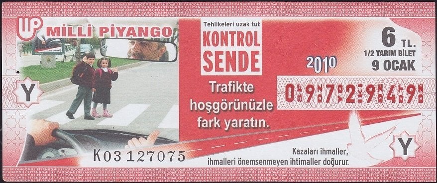 2010 9 Ocak Yarım Bilet - Y Serisi