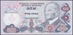 6.EMİSYON 2.TERTİP 1000 LİRA D62 489003 ÇİLALTI (TEDAVÜL KATI YOKTUR)