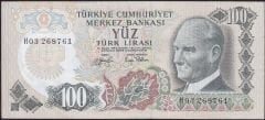 6.Emisyon 2.Tertip 100 Lira H03 268761 Çok Çok Temiz+ ( Tedavül Katı Yok )