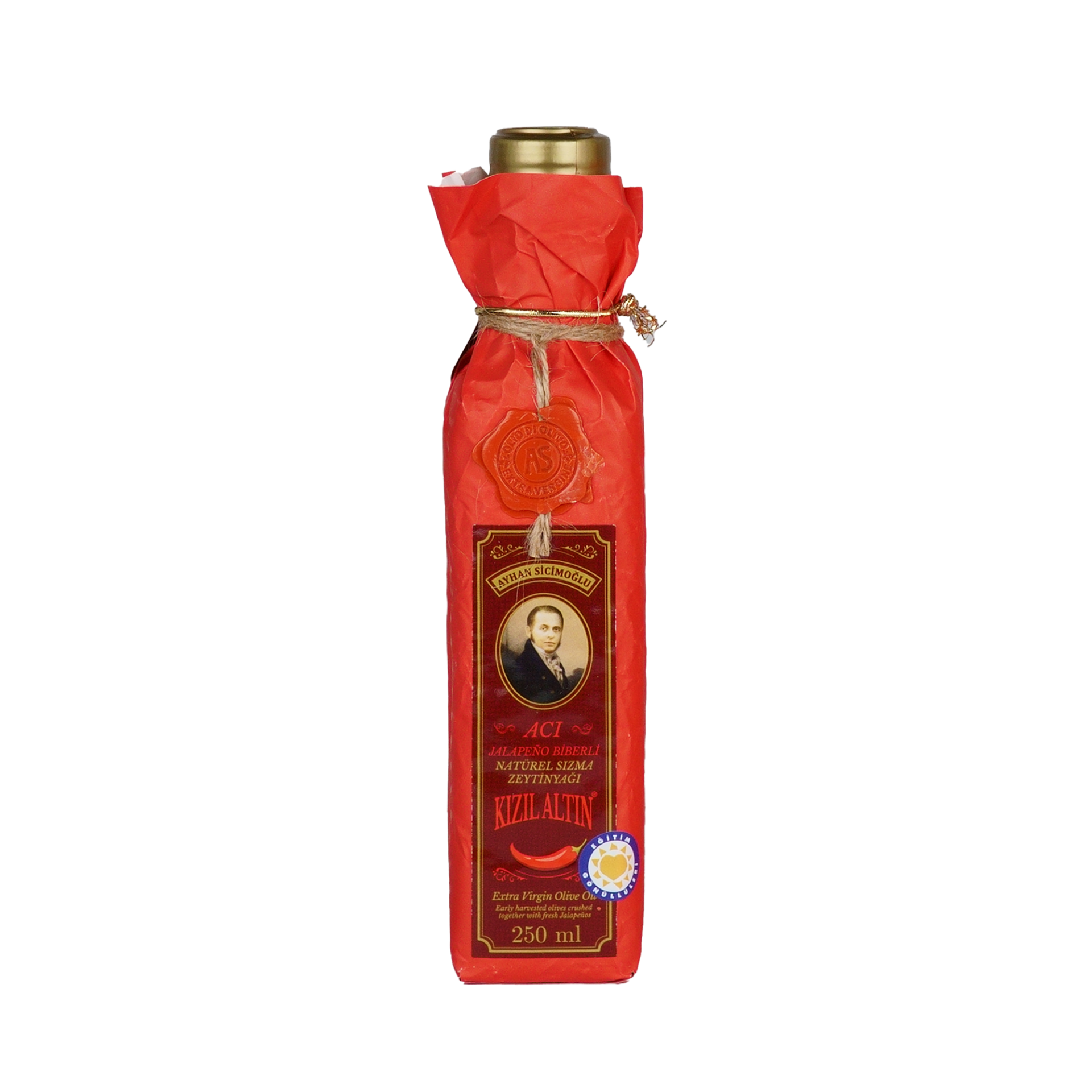Kızıl Altın Serisi 250 ml Acı Jalapeño Biberli Natürel Sızma Zeytinyağı (Kargo dahil)