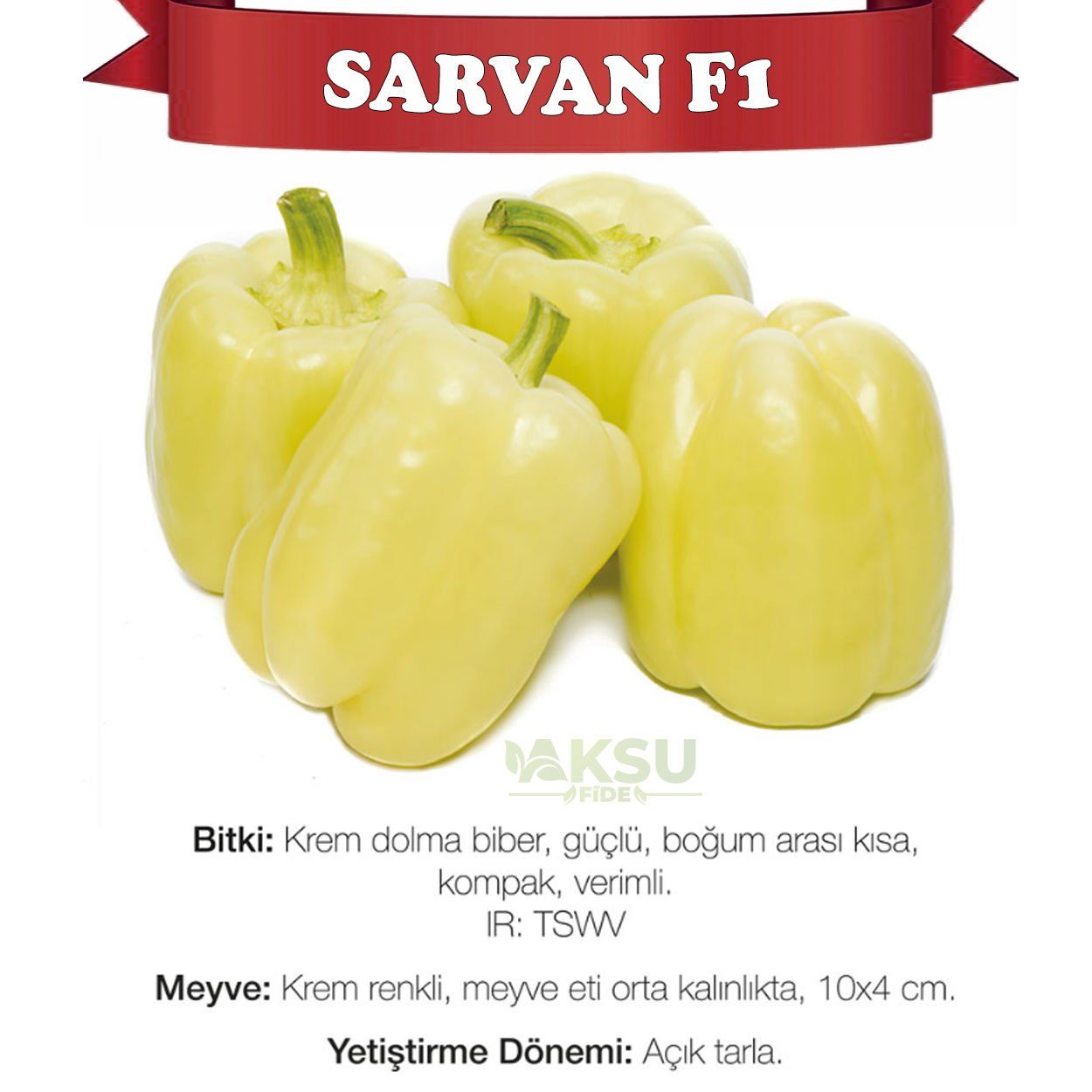 Sarvan F1 Sarı Elazığ Dolma Biber Tohumu