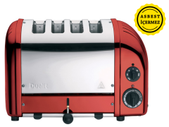 Dualit 47031 Classic 4 Hazneli Ekmek Kızartma Kırmızı