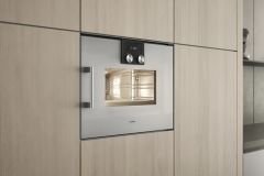 Gaggenau BSP271131 200 Serisi Buharlı Fırın 60 x 45 Cm Kapı Menteşesi Solda Metalik
