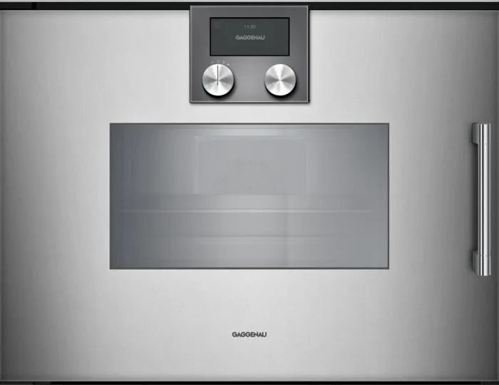 Gaggenau BSP271131 200 Serisi Buharlı Fırın 60 x 45 Cm Kapı Menteşesi Solda Metalik