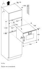Gaggenau BMP250110 200 serisi Kombine Özellikli Mikrodalga Fırın 60 x 45 Cm Kapı Menteşesi Sağa Metalik