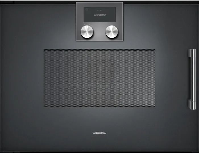 Gaggenau BMP251100 200 serisi Kombine Özellikli Mikrodalga Fırın 60 x 45 Cm Kapı Menteşesi Solda Antrasit