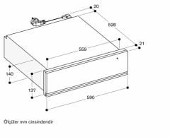 Gaggenau WSP221102 200 serisi Isıtma çekmecesi 60 x 14 cm Antrasit