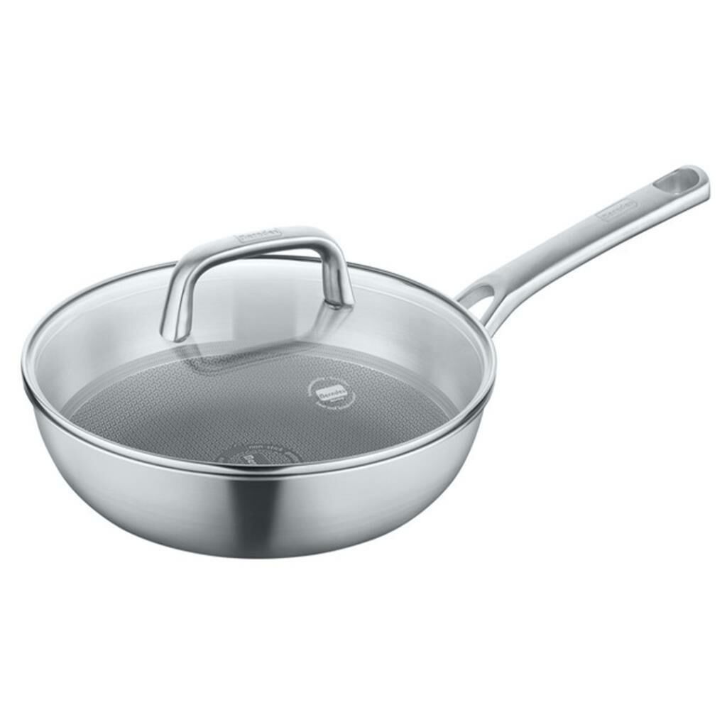 Berndes 099218 Tricion Pro Paslanmaz Çelik Wok Tava Kapaklı 26cm