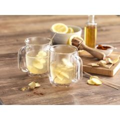Zwilling 395001120 Çift Camlı Kulplu 2'li Kahve Bardağı Seti