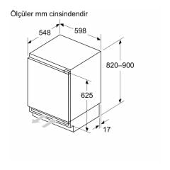 Siemens GU21NADE0 Ankastre Tezgahaltı Derin Dondurucu
