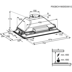 Electrolux EFG317S 70 cm Entegre (Gömülebilir) Davlumbaz