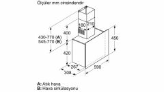 Siemens LC67FCK20T iQ500 Duvar Tipi Davlumbaz Beyaz