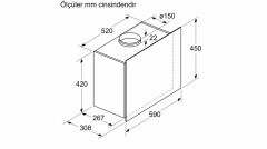 Siemens LC67FCK20T iQ500 Duvar Tipi Davlumbaz Beyaz