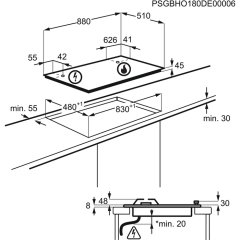 Electrolux KGG9538K 90 cm Cam Gazlı Ocak
